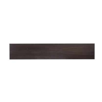 54" Espresso and Black Wood and Iron Console Table HomeRoots