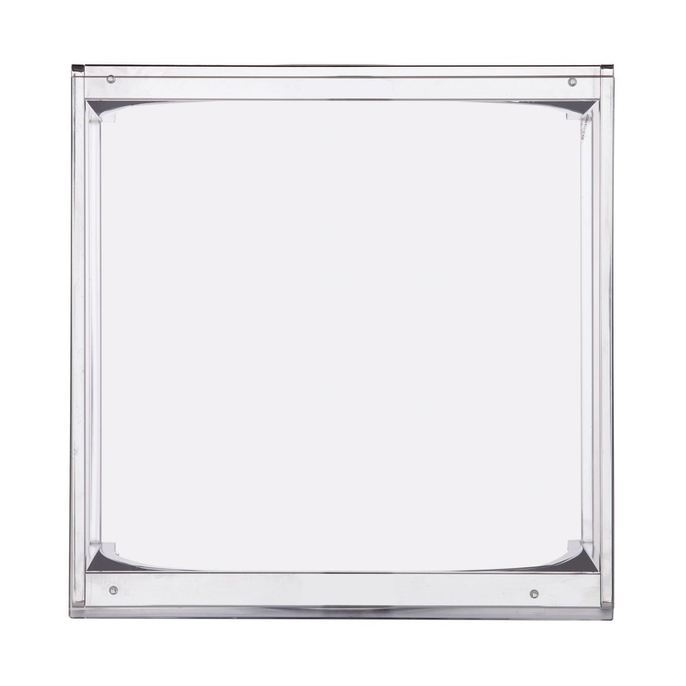 22" Chrome Glass And Iron Square End Table HomeRoots