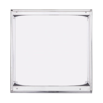 22" Chrome Glass And Iron Square End Table HomeRoots