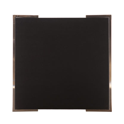 24" Black Geometric Metal Square End Table HomeRoots