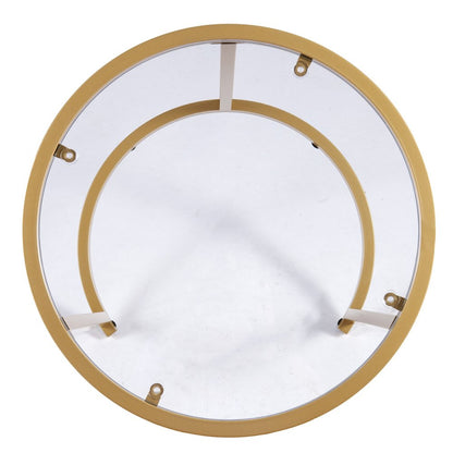 Set Of Two 23" Gold Glass And Steel Round Nested Tables HomeRoots