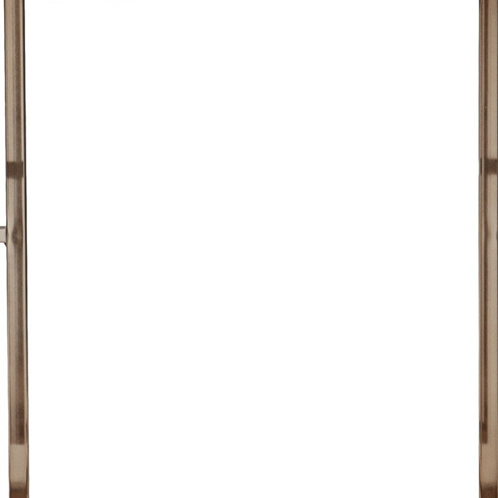 23" Champagne Glass And Iron Square End Table HomeRoots