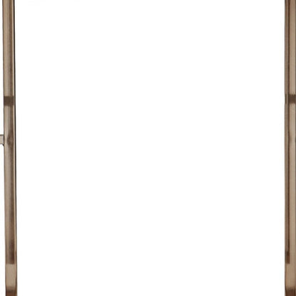 23" Champagne Glass And Iron Square End Table HomeRoots