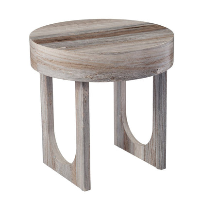 20" Brown Manufactured Wood Round End Table HomeRoots