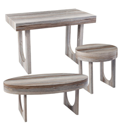 20" Brown Manufactured Wood Round End Table HomeRoots