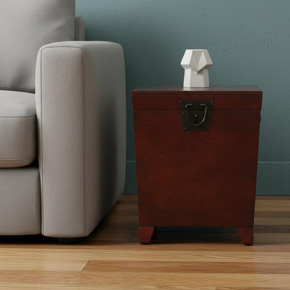 24" Brown Solid Wood And Manufactured Wood Square End Table HomeRoots
