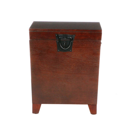 24" Brown Solid Wood And Manufactured Wood Square End Table HomeRoots
