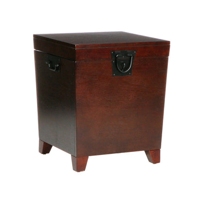 24" Brown Solid Wood And Manufactured Wood Square End Table HomeRoots