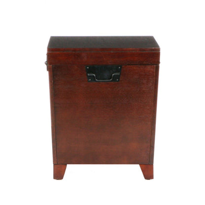 24" Brown Solid Wood And Manufactured Wood Square End Table HomeRoots