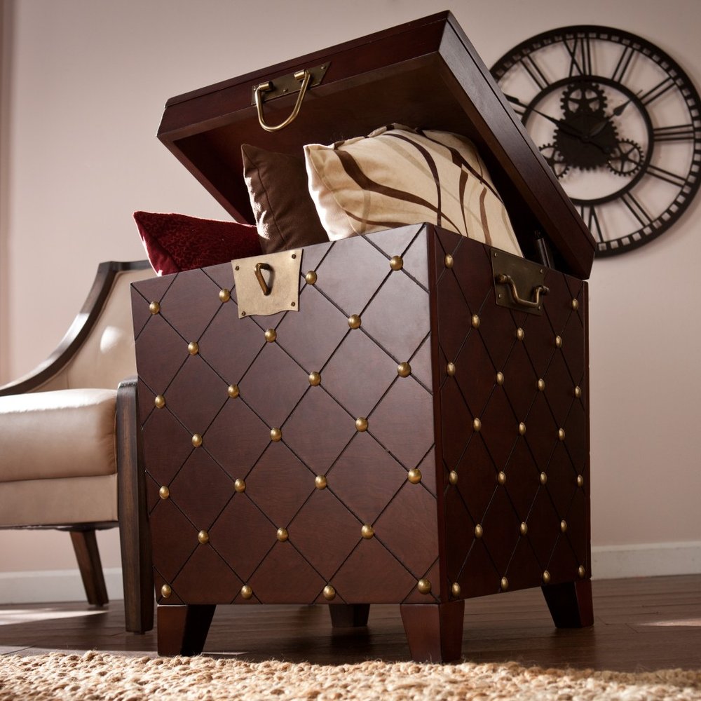 24" Brown Manufactured Wood Square End Table HomeRoots