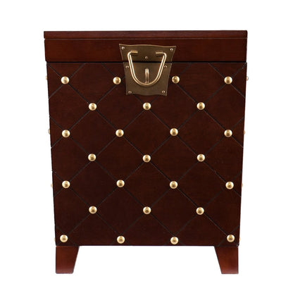 24" Brown Manufactured Wood Square End Table HomeRoots