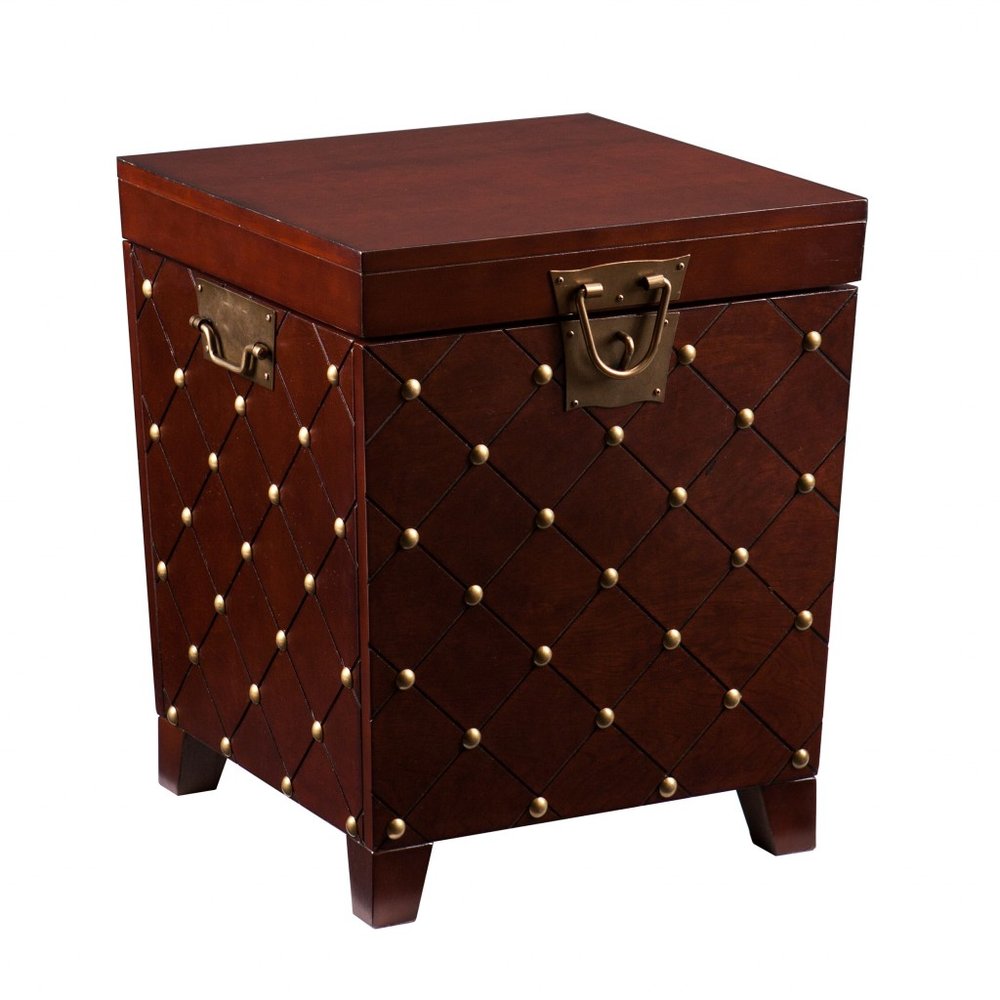 24" Brown Manufactured Wood Square End Table HomeRoots