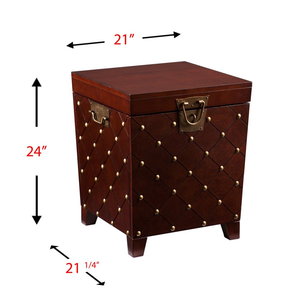 24" Brown Manufactured Wood Square End Table HomeRoots