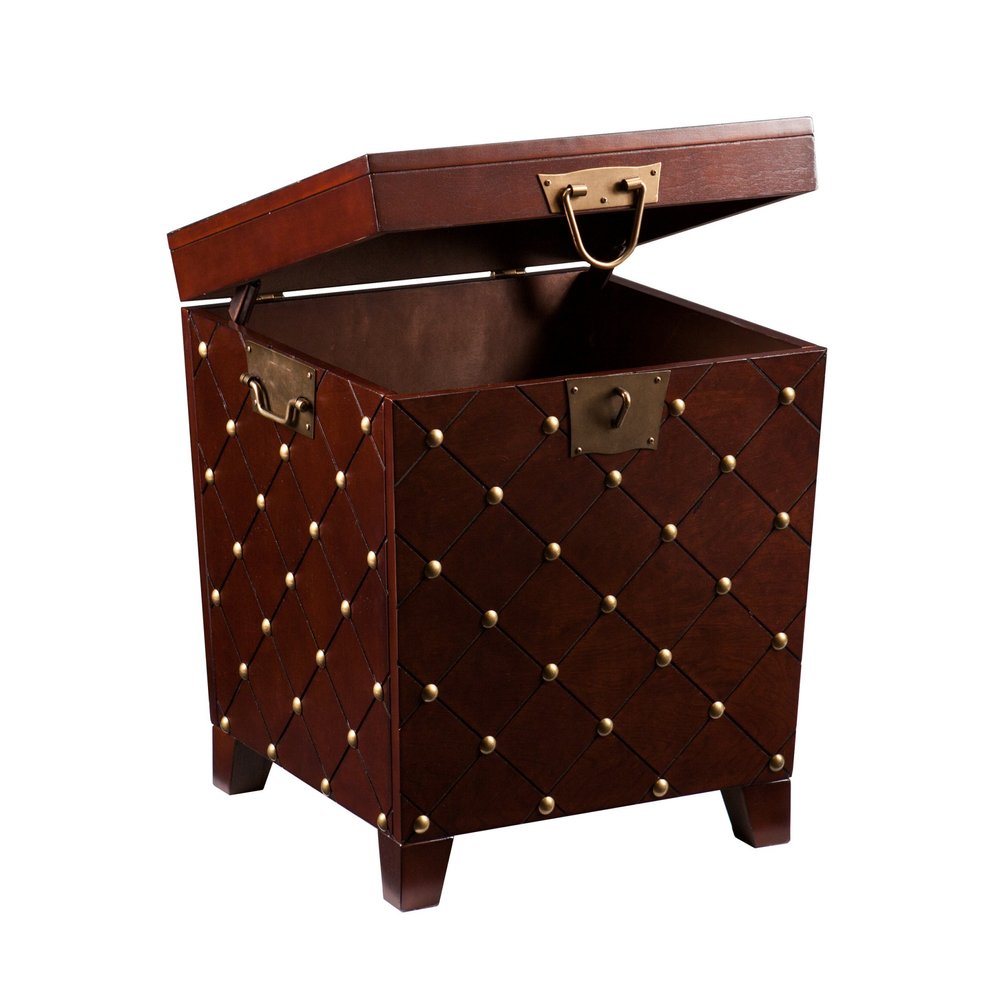 24" Brown Manufactured Wood Square End Table HomeRoots