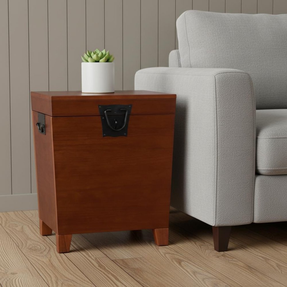 24" Brown Solid Wood Square End Table HomeRoots