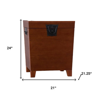 24" Brown Solid Wood Square End Table HomeRoots