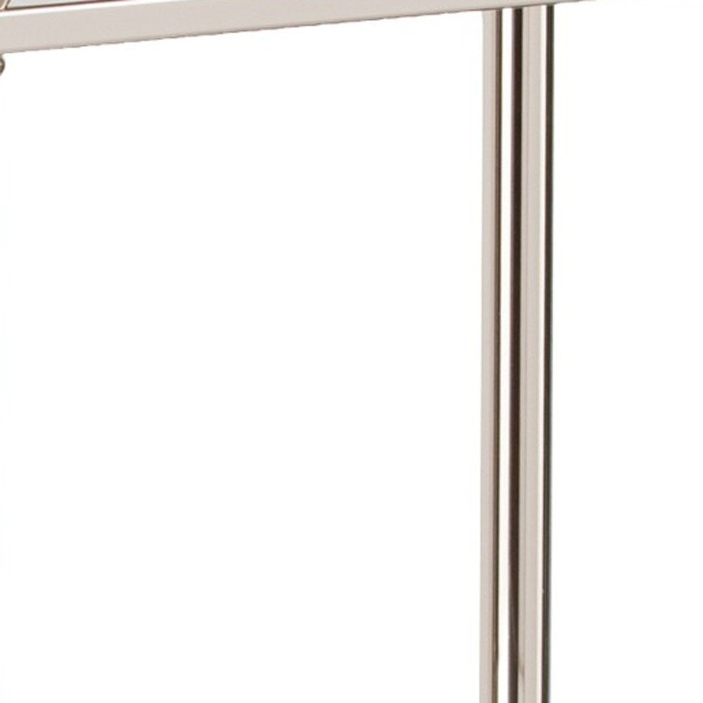 24" Silver Glass And Iron Square Mirrored End Table HomeRoots