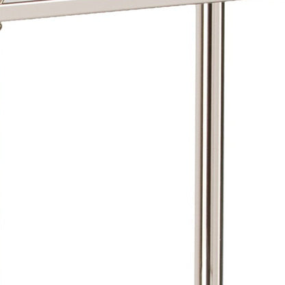 24" Silver Glass And Iron Square Mirrored End Table HomeRoots