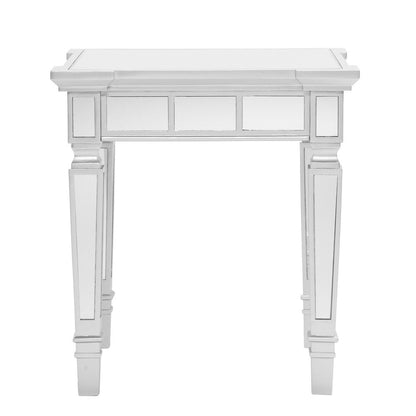 24" Silver Glass Square End Table HomeRoots