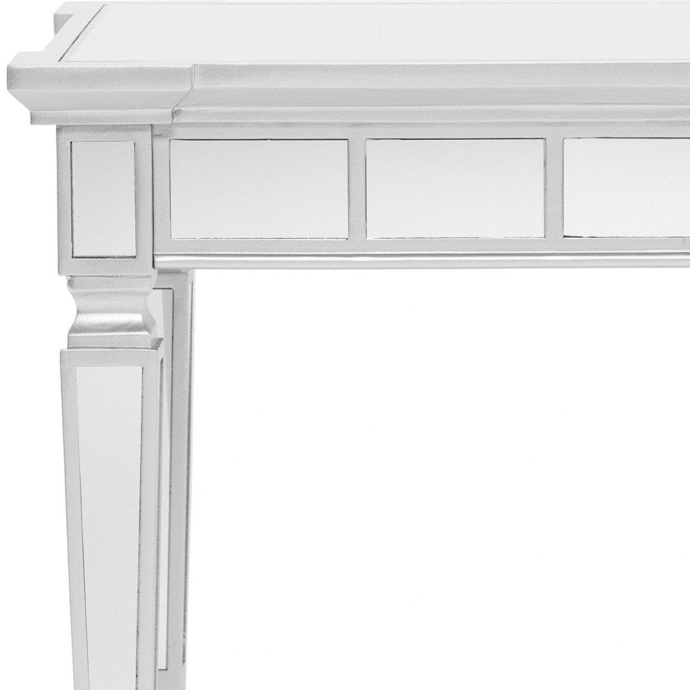 24" Silver Glass Square End Table HomeRoots
