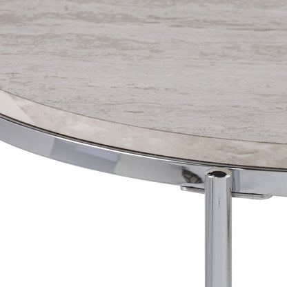 24" Chrome Manufactured Wood And Iron Rectangular End Table With Shelf HomeRoots