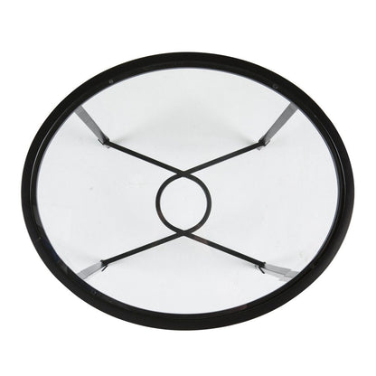 25" Black And Clear Glass Oval End Table HomeRoots