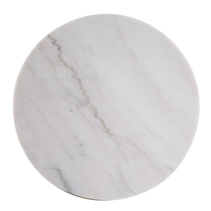 24" Champagne Genuine Marble Look And Iron Rectangular End Table HomeRoots