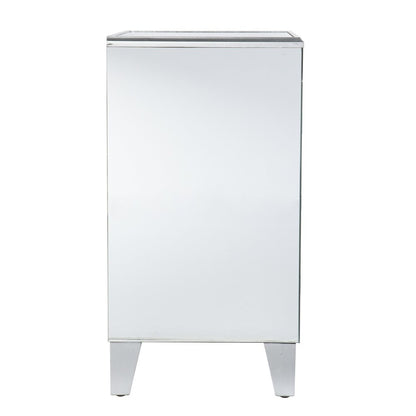 26" Silver End Table With Three Drawers HomeRoots