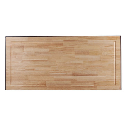 Brown and Natural 48" Kitchen Island With Storage HomeRoots