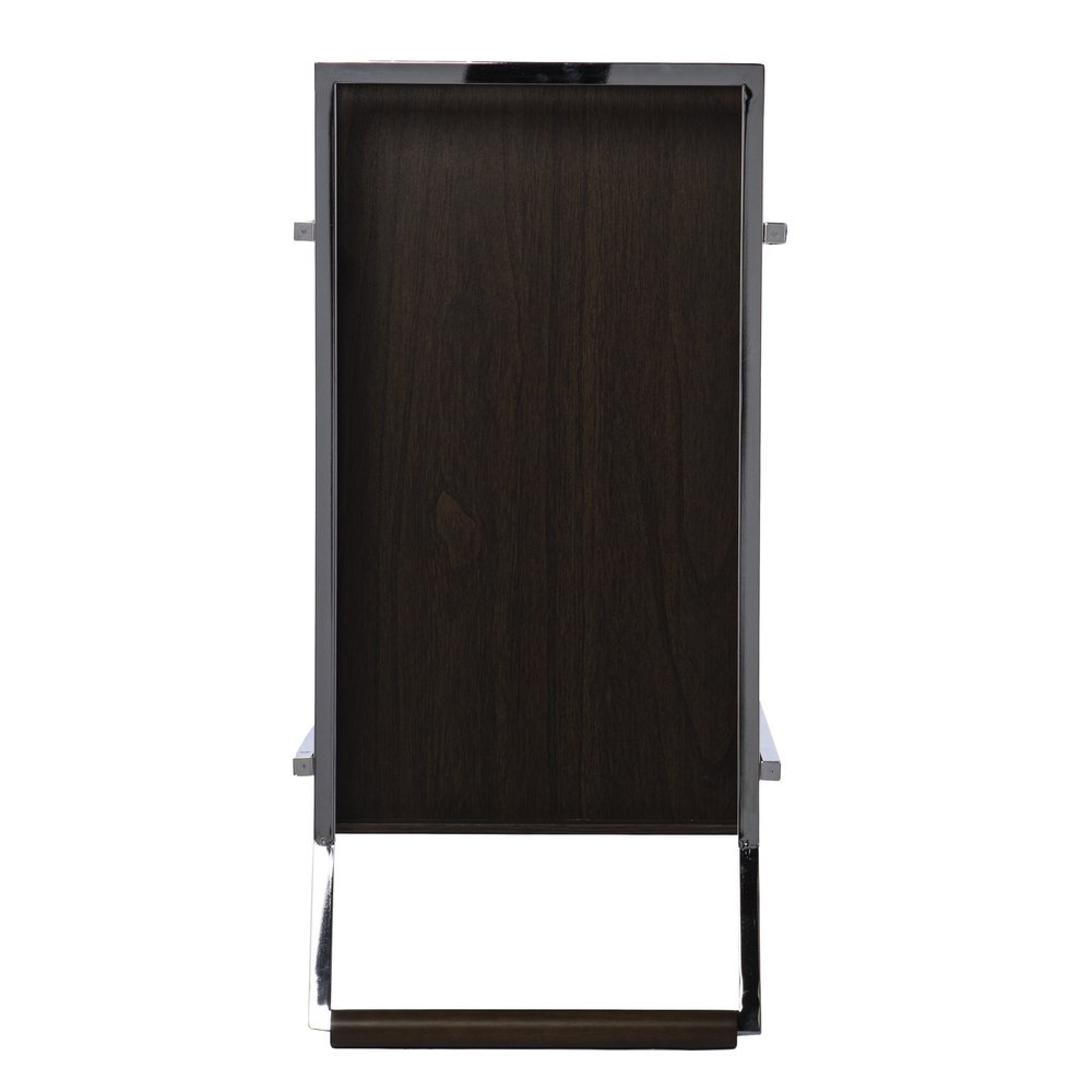 Brown and Silver Iron Rolling Bar Cart HomeRoots