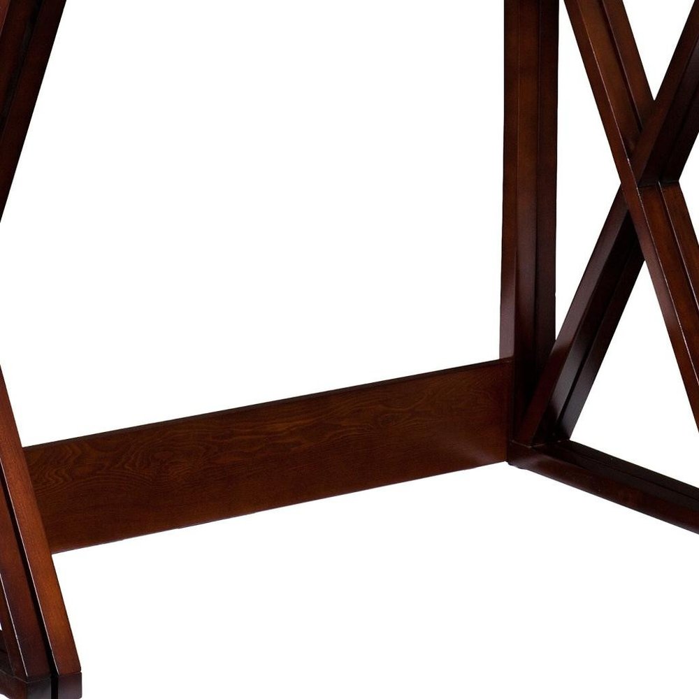 46" Brown Solid Wood A Frame Console Table HomeRoots