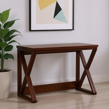 46" Brown Solid Wood A Frame Console Table HomeRoots