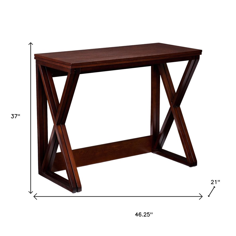 46" Brown Solid Wood A Frame Console Table HomeRoots