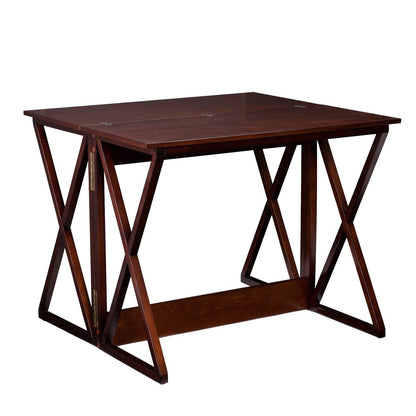 46" Brown Solid Wood A Frame Console Table HomeRoots