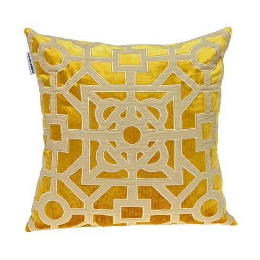 18" Mustard Yellow Velvet Throw Pillow FurniFindUSA