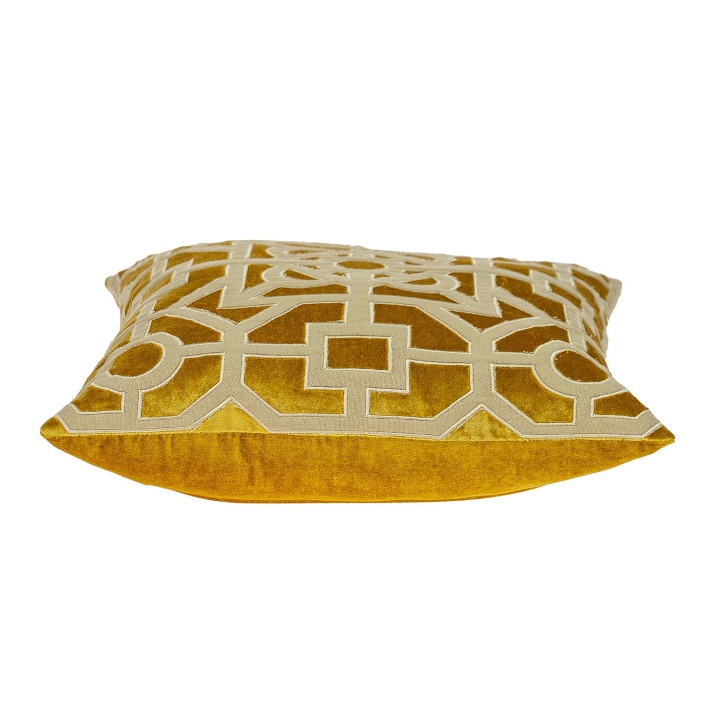 18" Mustard Yellow Velvet Throw Pillow FurniFindUSA