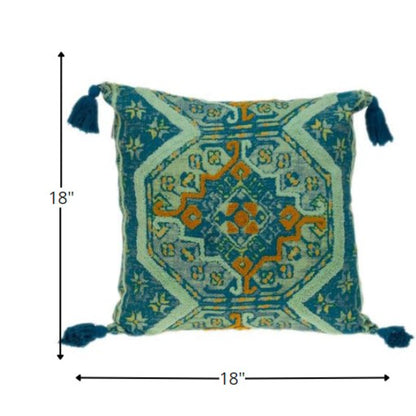 20" MULTICOLOR Cotton Blend Throw Pillow 4.0" (L) x 20.0" (W) x 20.0" (H) FurniFindUSA