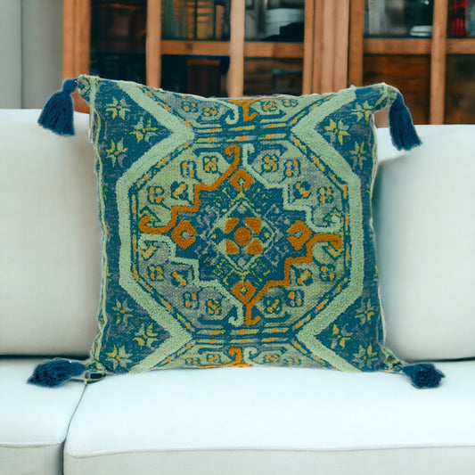 20" MULTICOLOR Cotton Blend Throw Pillow 4.0" (L) x 20.0" (W) x 20.0" (H) FurniFindUSA
