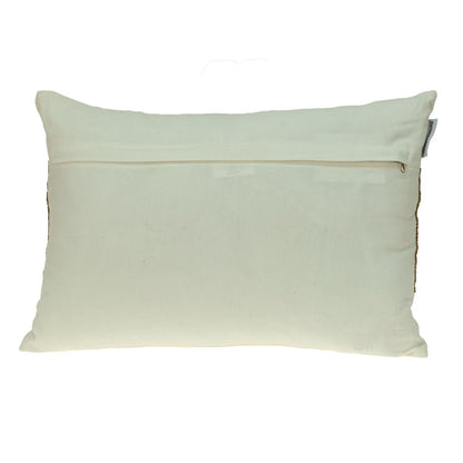 Glam Off White with Golden Sequins Lumbar Throw Pillow FurniFindUSA