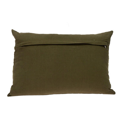 Glam Olive with Gold Sequins Lumbar Throw Pillow FurniFindUSA