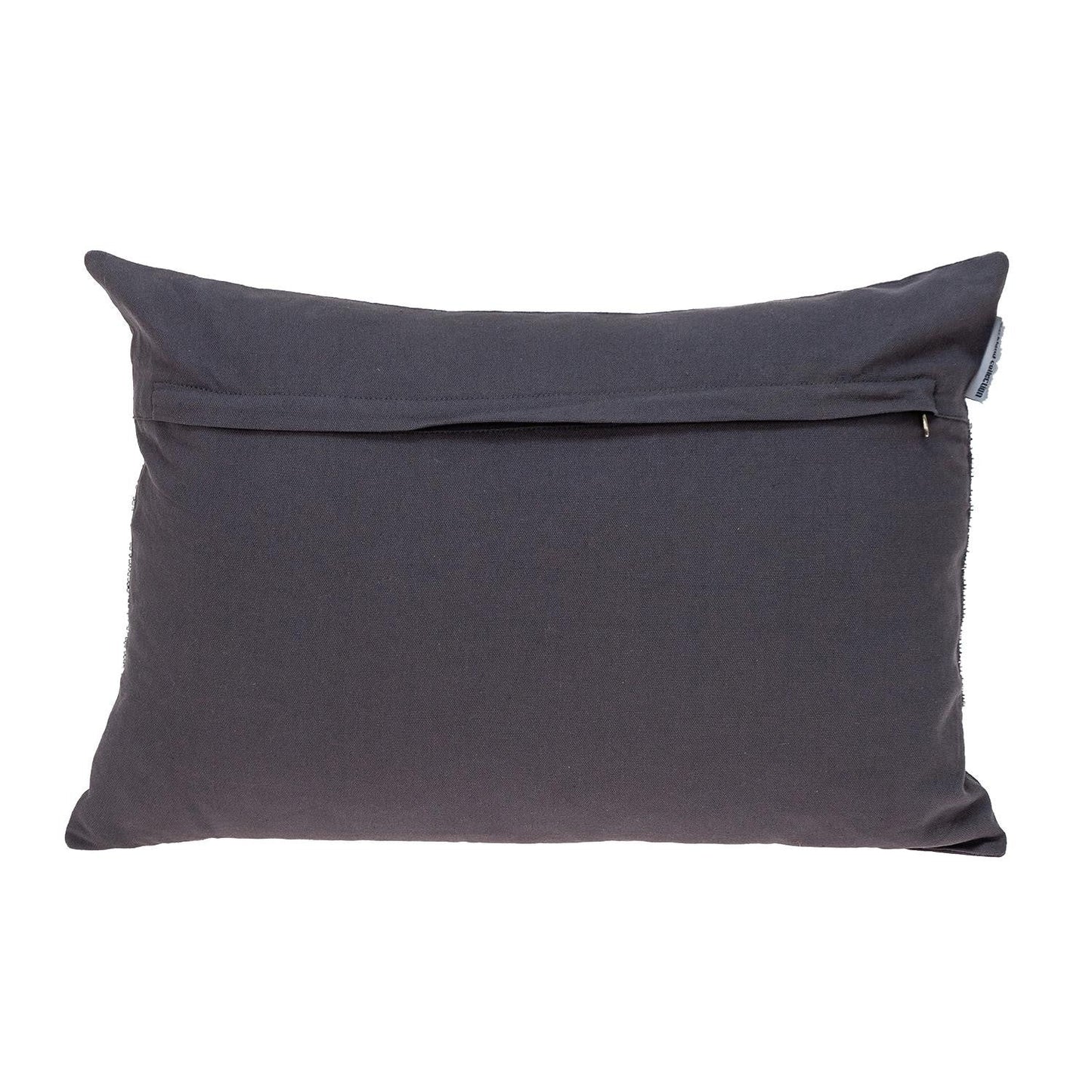 Glam Gray with Silver Sequins Lumbar Throw Pillow FurniFindUSA