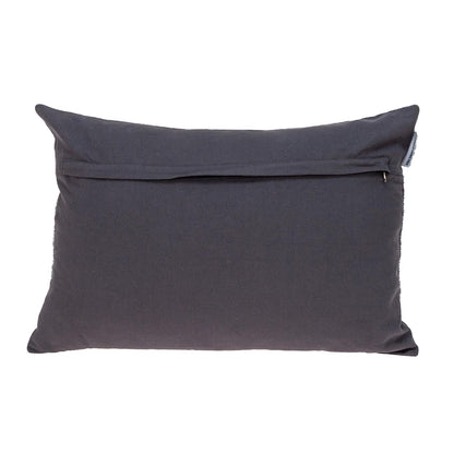 Glam Gray with Silver Sequins Lumbar Throw Pillow FurniFindUSA