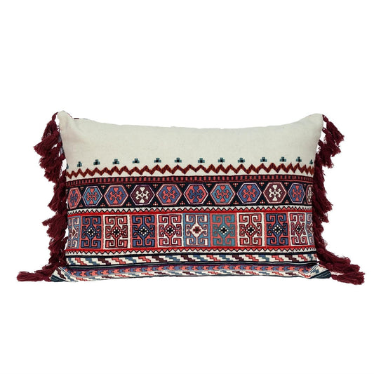 14" X 20" MULTICOLOR Cotton Blend Throw Pillow FurniFindUSA