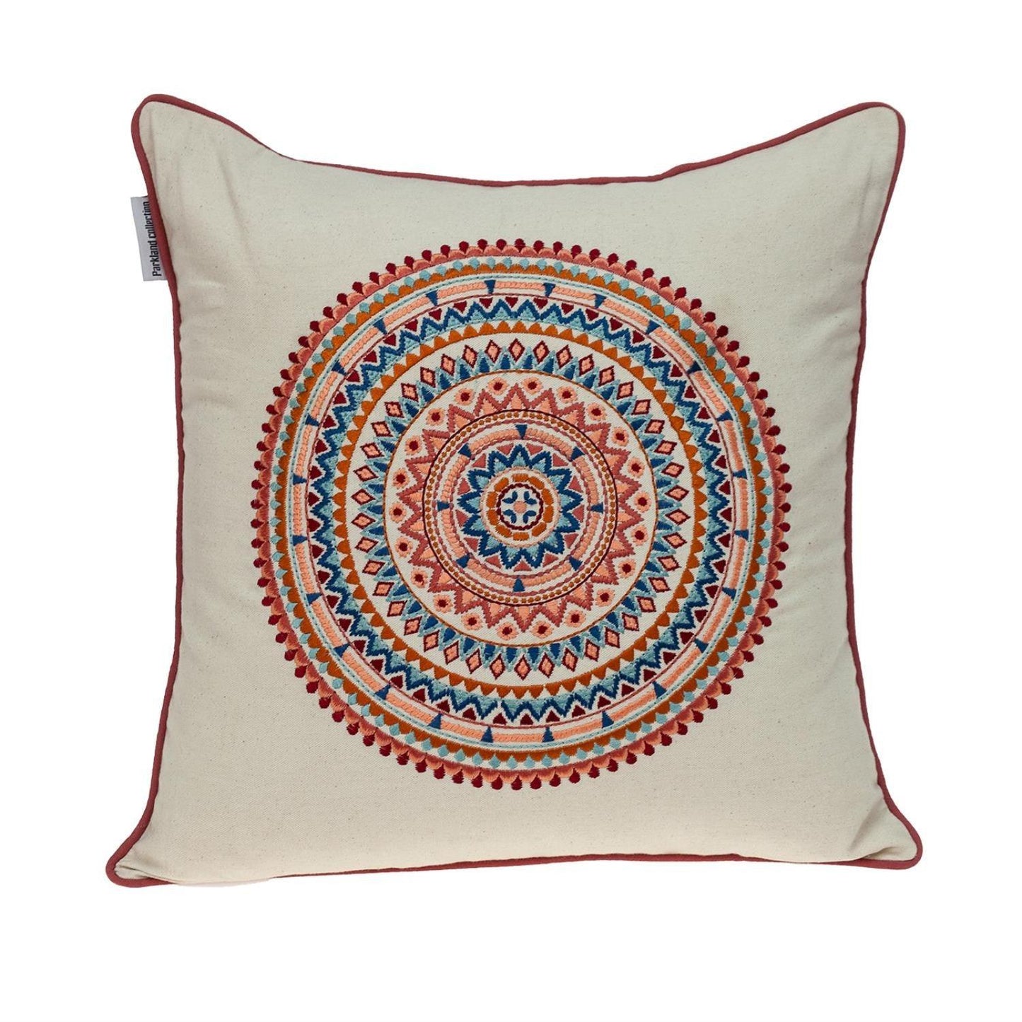 Mandala Embroidered Multicolor Throw Pillow - FurniFindUSA