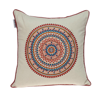 Mandala Embroidered Multicolor Throw Pillow - FurniFindUSA