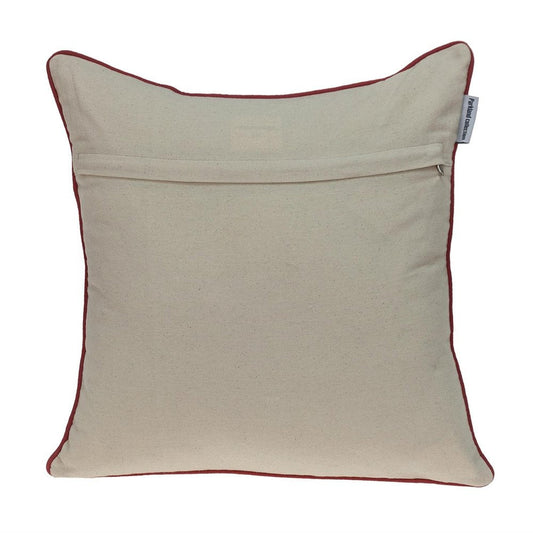 18" X 18" Beige and Blue Abstract Indoor Outdoor Throw Pillow HomeRoots