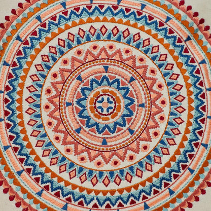 18" X 18" Beige and Blue Abstract Indoor Outdoor Throw Pillow HomeRoots