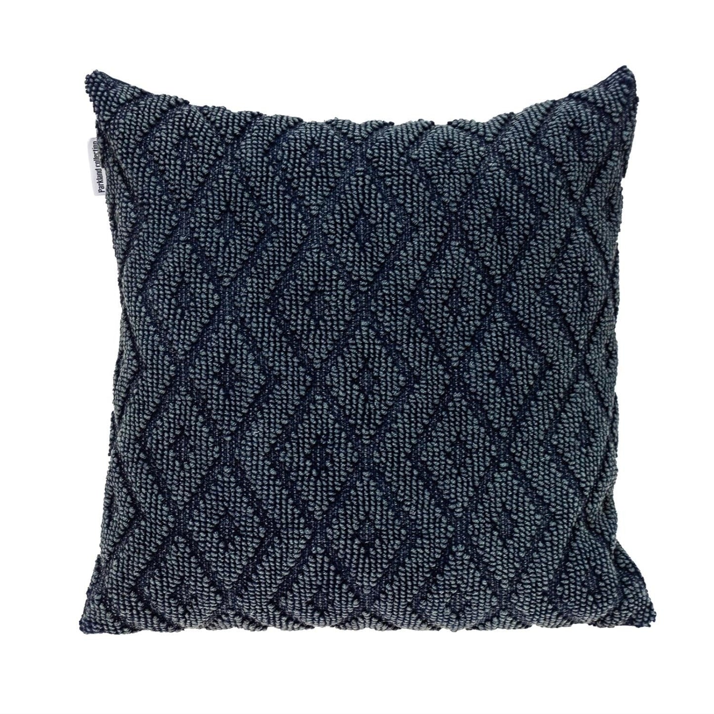 Jacquard Diamond Pattern Decorative Navy Throw Pillow FurniFindUSA