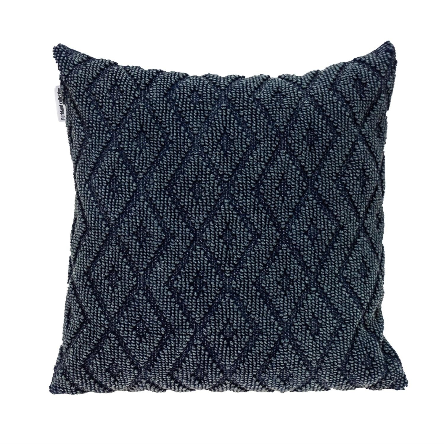 Jacquard Diamond Pattern Decorative Navy Throw Pillow FurniFindUSA