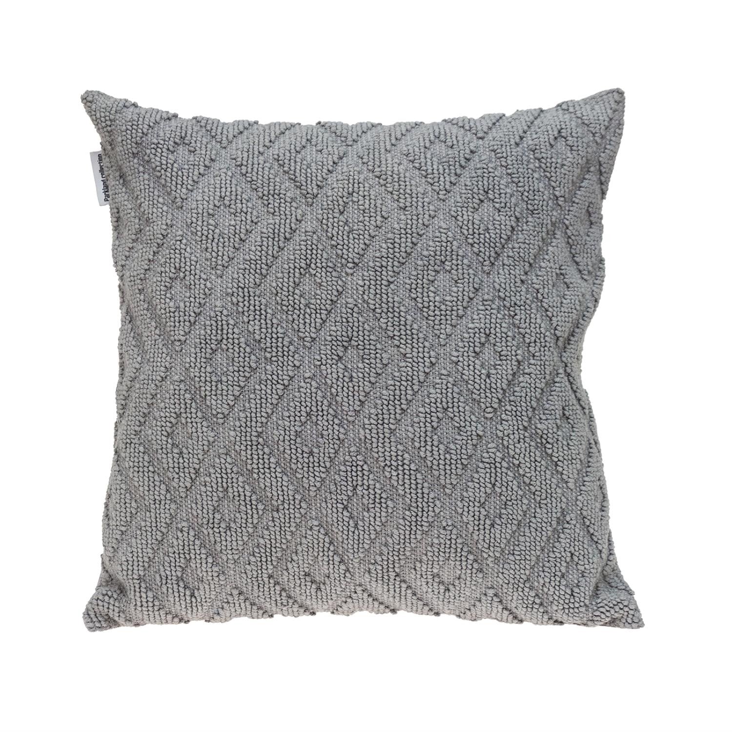 Jacquard Diamond Pattern Decorative Gray Throw Pillow FurniFindUSA